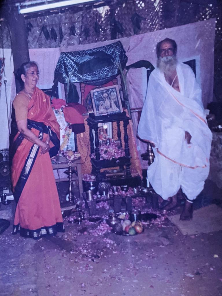 Revered Guru and Gurumata at the sacred shrine